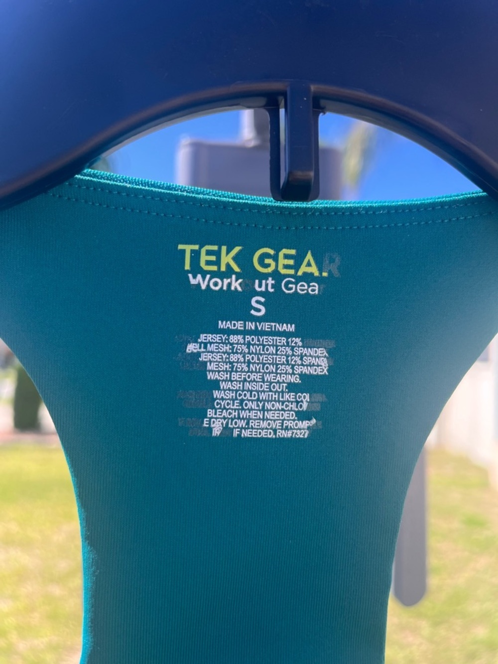 Tek Gear Teal Camo Zip-Front Sports Bra - Size Small - Picture 6 of 11